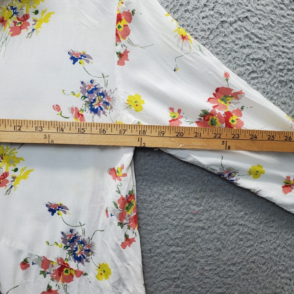 Chelsea & Theodore Tunic Top Womens S Multi Floral‎ Rayon Collared Button Front - Picture 9 of 10